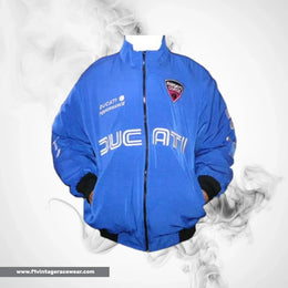 Ducati Corse Motorcycle Jacket Royal Blue Racing Wear