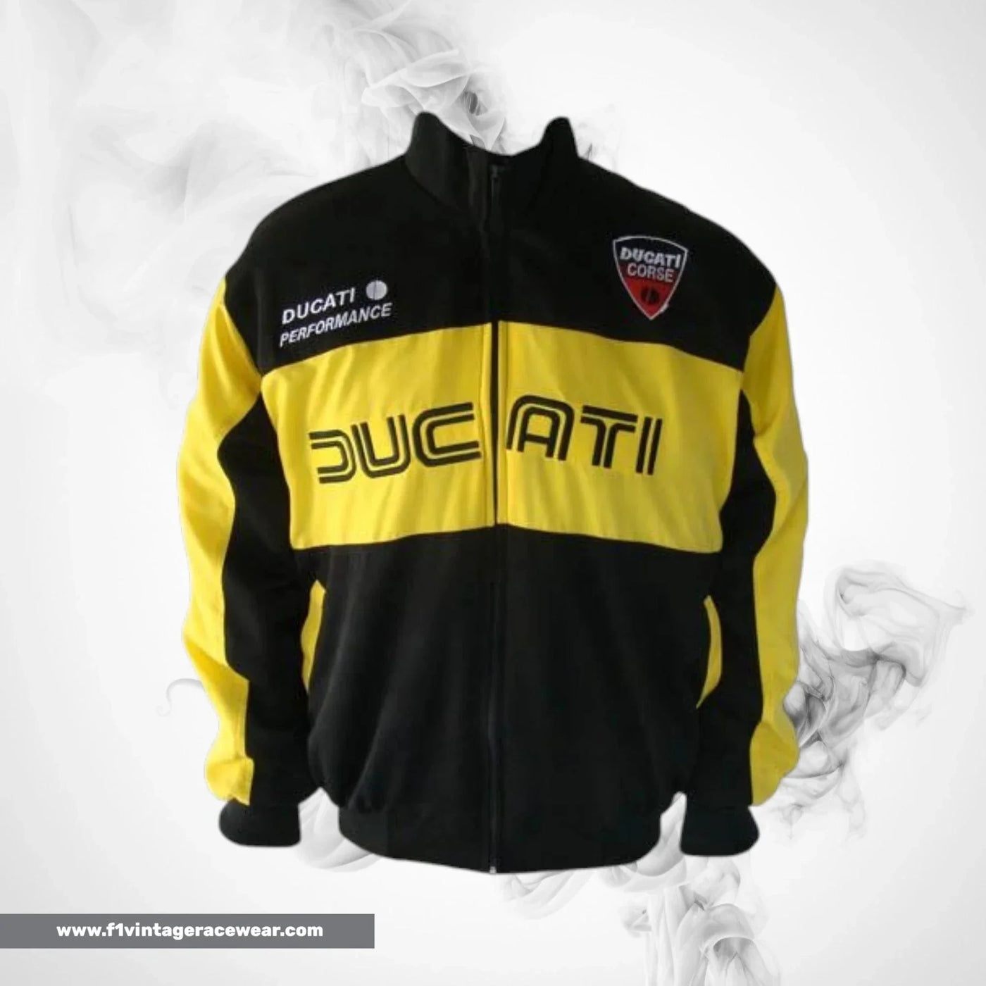 Ducati Motorcycle Jacket Black Yellow Streetwear Style