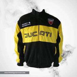 Ducati Motorcycle Jacket Black Yellow Streetwear Style