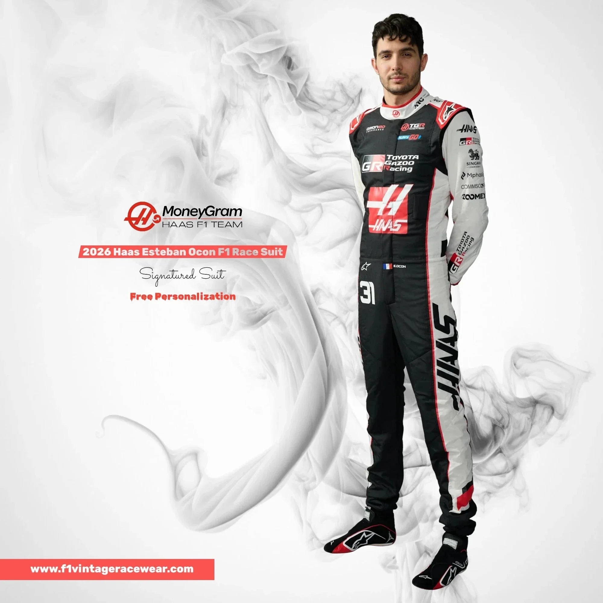 Esteban Ocon 2026 Haas F1 Racing Suit Replica