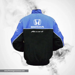 Honda Accord Racing Jacket Blue Black Streetwear Style