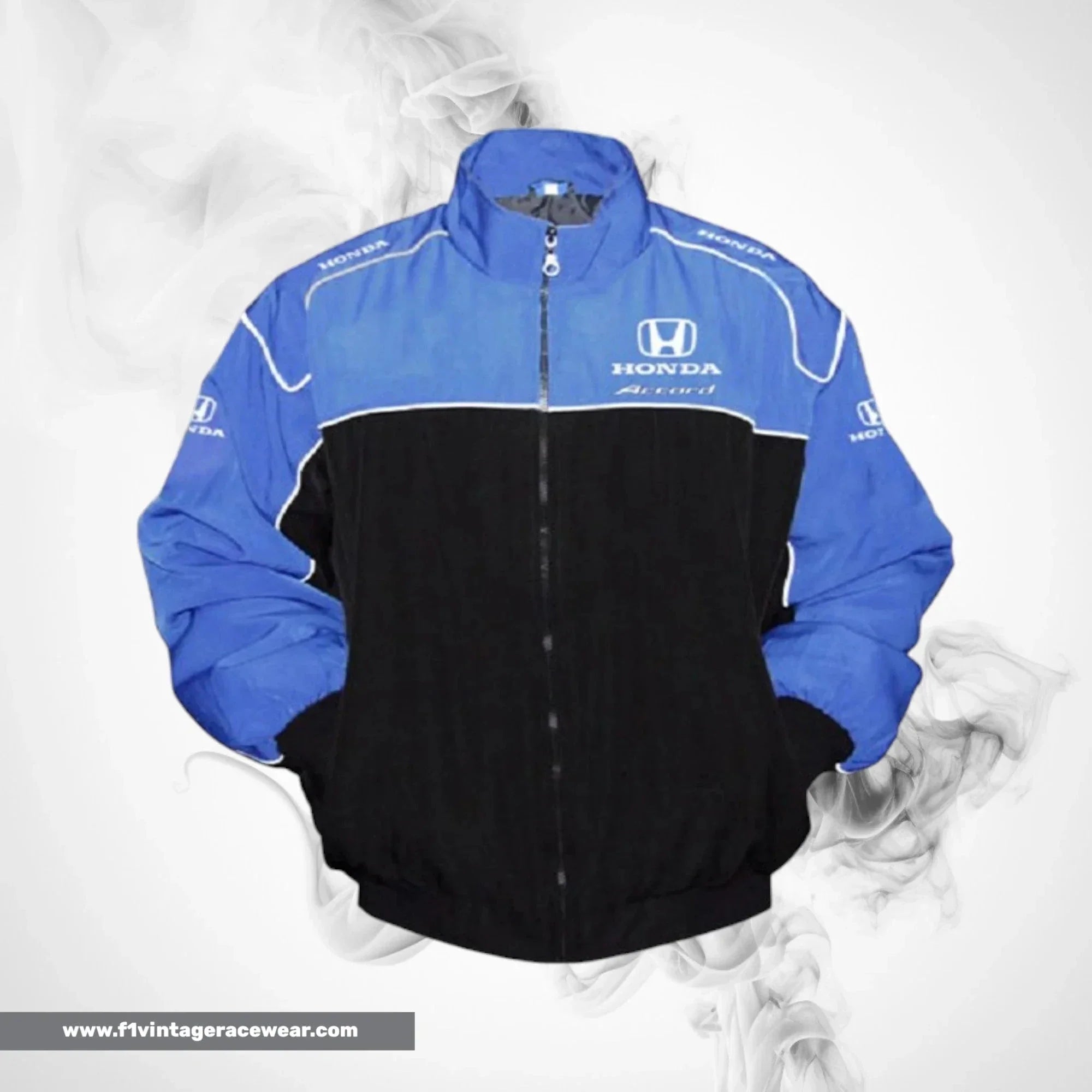 Honda Accord Racing Jacket Blue Black Streetwear Style