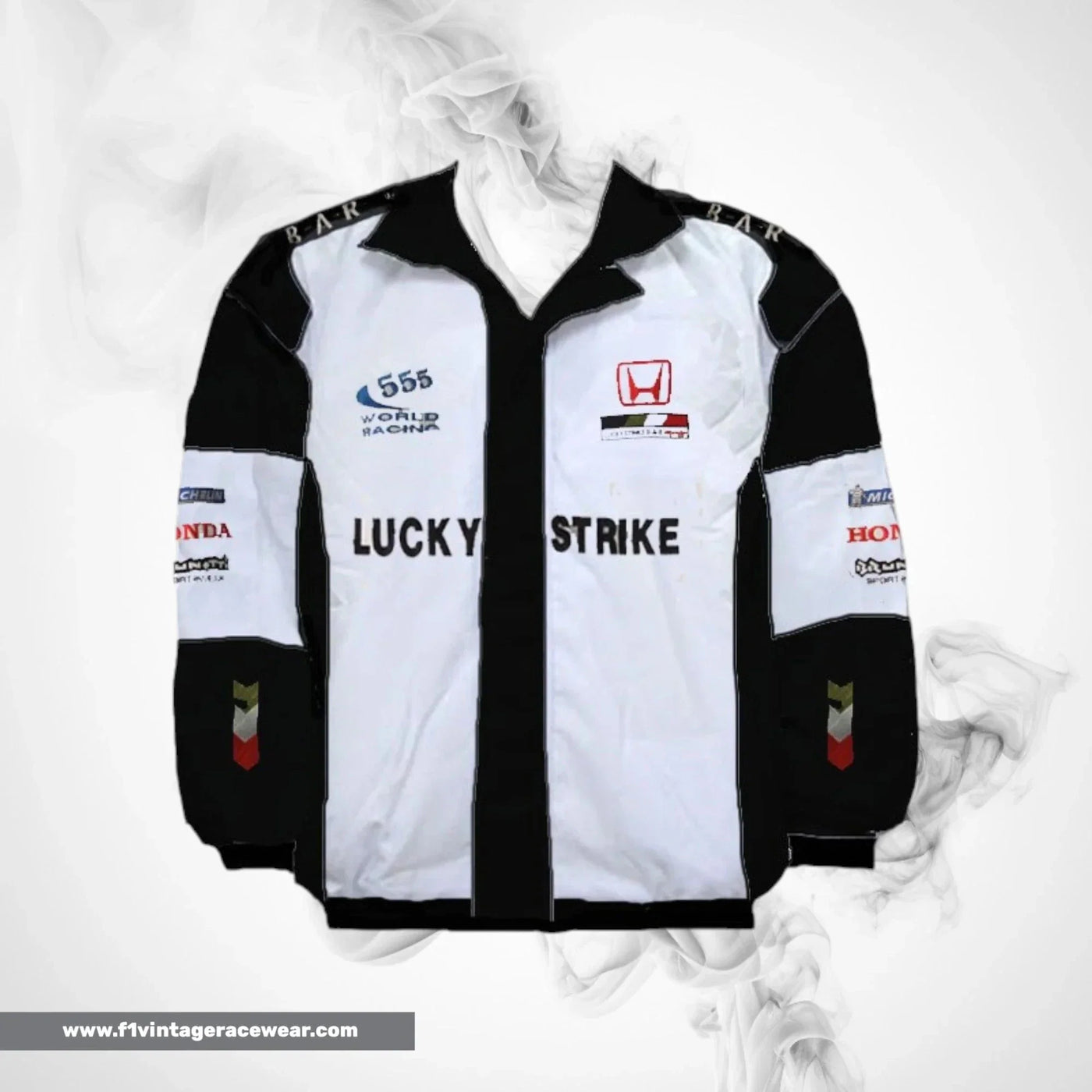 Honda BAR F1 Inspired Jacket White Black Racing Style