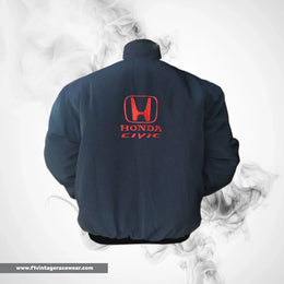 Honda Civic F1 Inspired Jacket Dark Blue Racing Style
