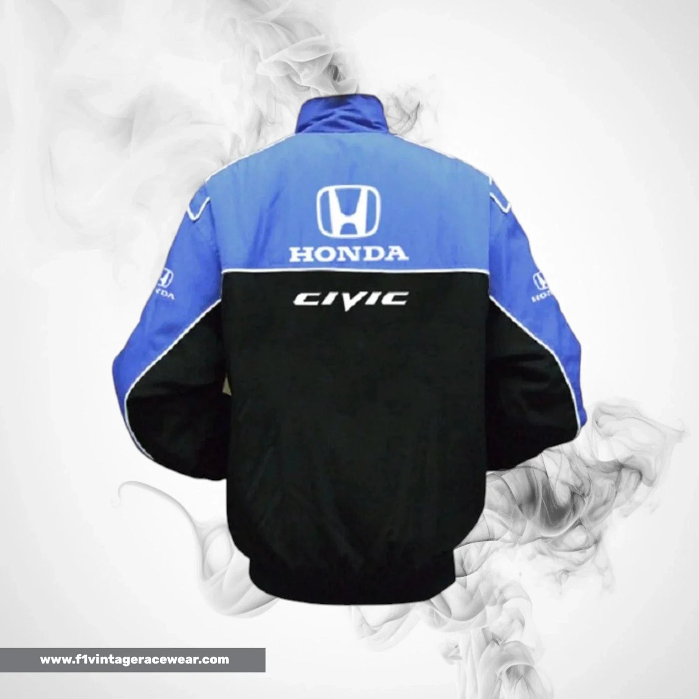 Honda Civic Racing Jacket Blue Black Streetwear Style