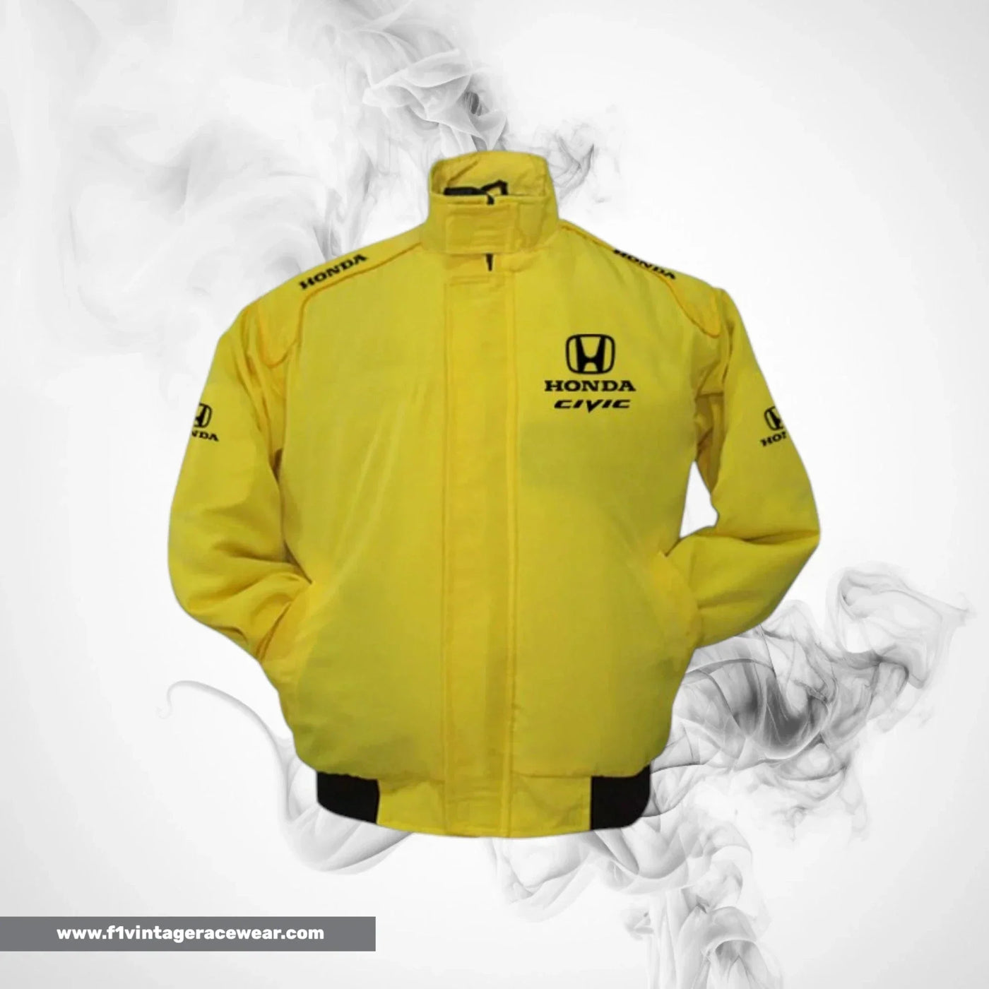 Honda Civic Racing Jacket Yellow Streetwear Style