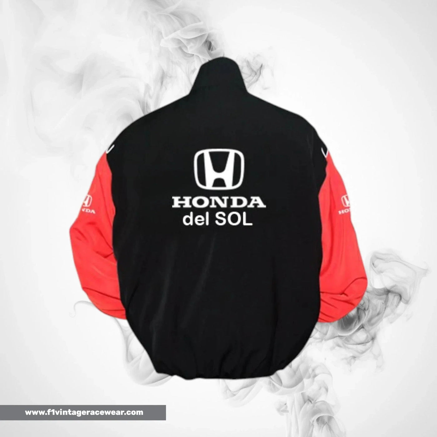 Honda Del Sol Racing Jacket Black Red Streetwear Style