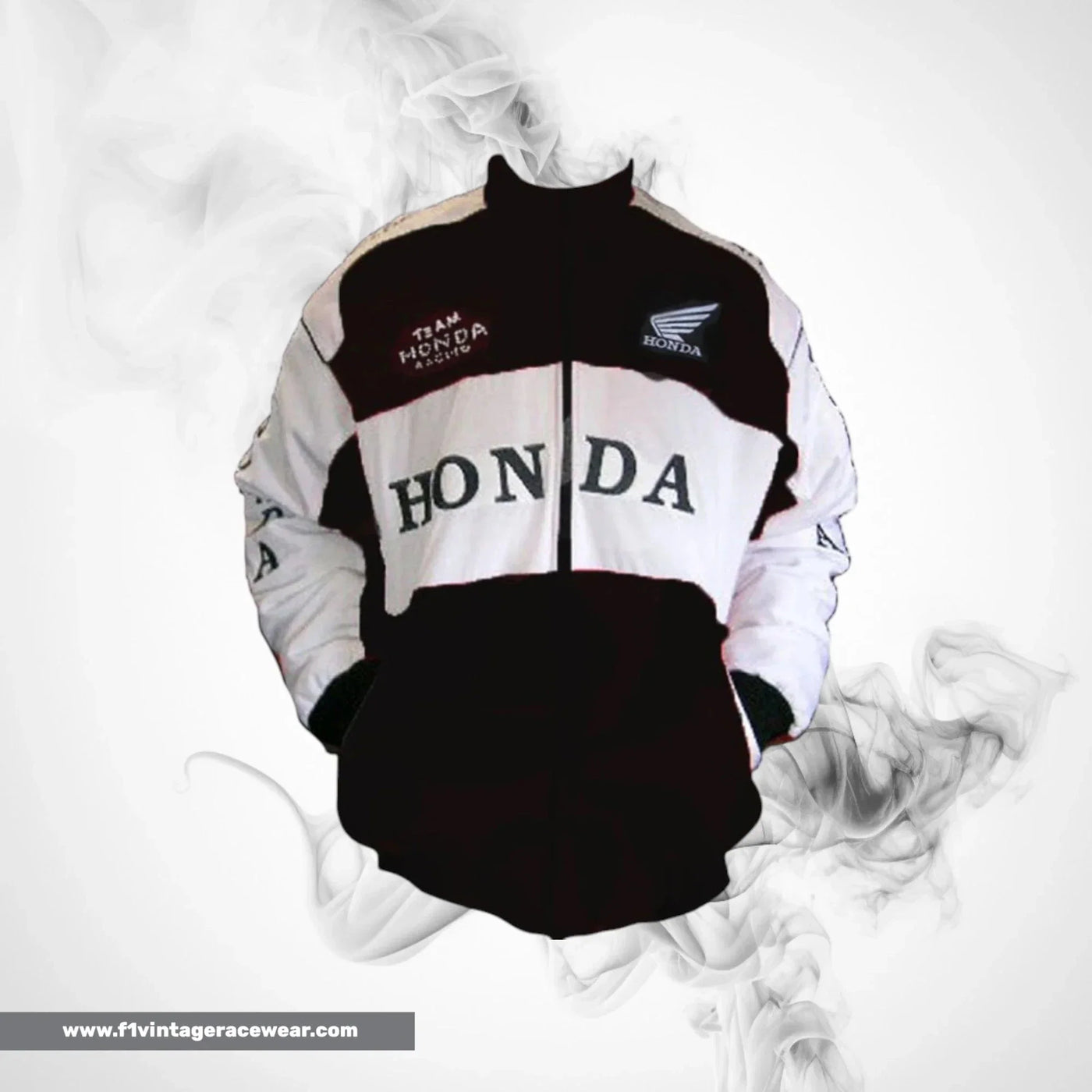 Honda F1 Inspired Jacket Black White Racing Style