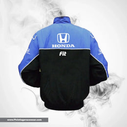 Honda Fit Racing Jacket Blue Black Hatchback Style Edition