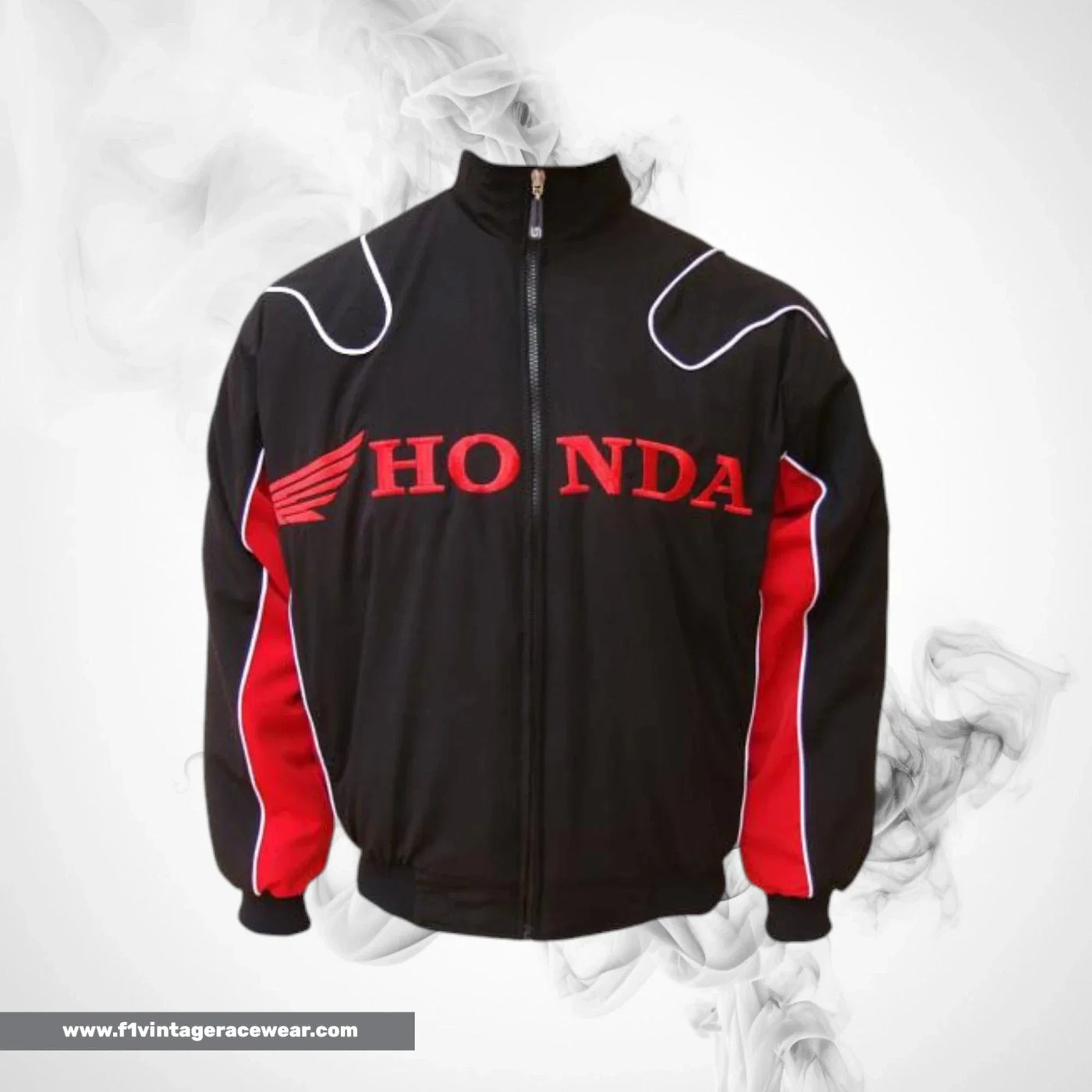 Honda Racing Jacket Black Red Streetwear Style