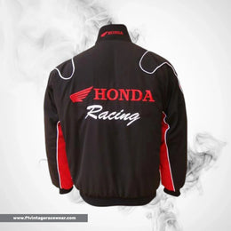 Honda Racing Jacket Black Red Streetwear Style