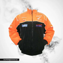 Honda Repsol Snap On MotoGP Inspired Jacket Orange Black Racing Style