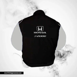 Honda S2000 Racing Jacket Black Light Gray Streetwear Style
