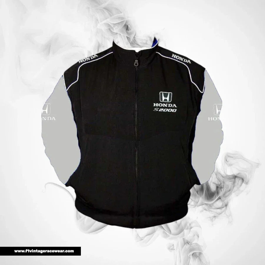 Honda S2000 Racing Jacket Black Light Gray Streetwear Style