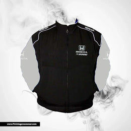 Honda S2000 Racing Jacket Black Light Gray Streetwear Style
