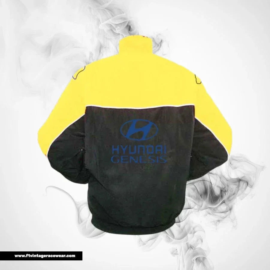 Hyundai Genesis Racing Jacket Yellow Black Luxury Performance Style