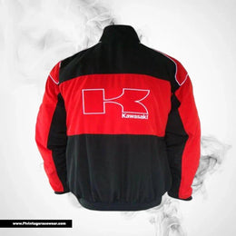Kawasaki KX Dirt Bike Jacket Black Red Off Road Style