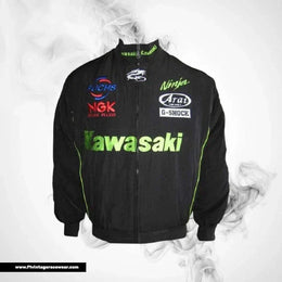 Kawasaki Ninja Racing Jacket Black Sport Bike Style
