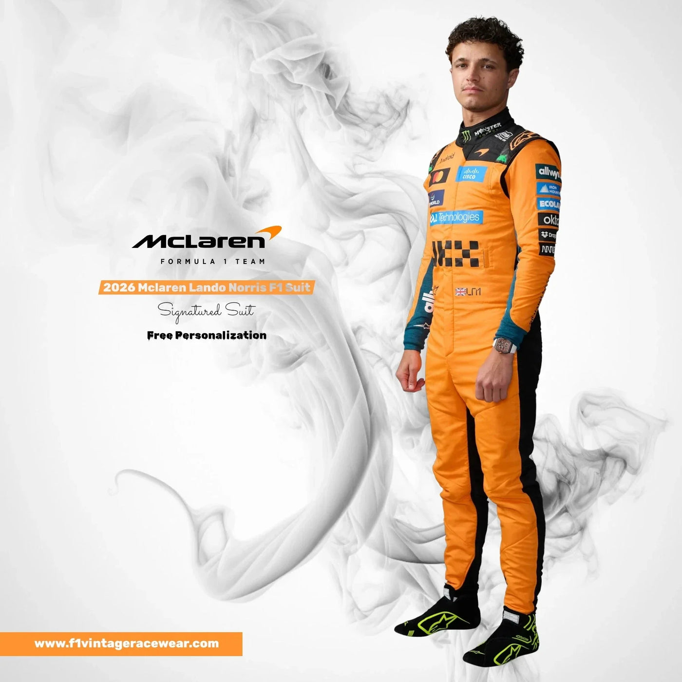 Lando Norris 2026 McLaren F1 Racing Jumpsuit Replica
