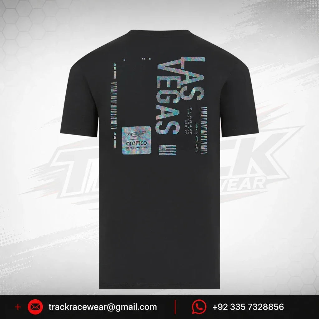 Aston Martin F1 Limited Edition Las Vegas GP Graphic T-Shirt - Black