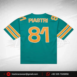 McLaren Racing F1 Special Edition Las Vegas GP Oscar Piastri Mitchell & Ness Football Jersey