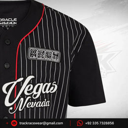 Red Bull Racing F1 Special Edition Las Vegas GP Baseball Jersey - Black
