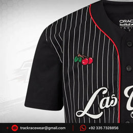 Red Bull Racing F1 Special Edition Las Vegas GP Baseball Jersey - Black