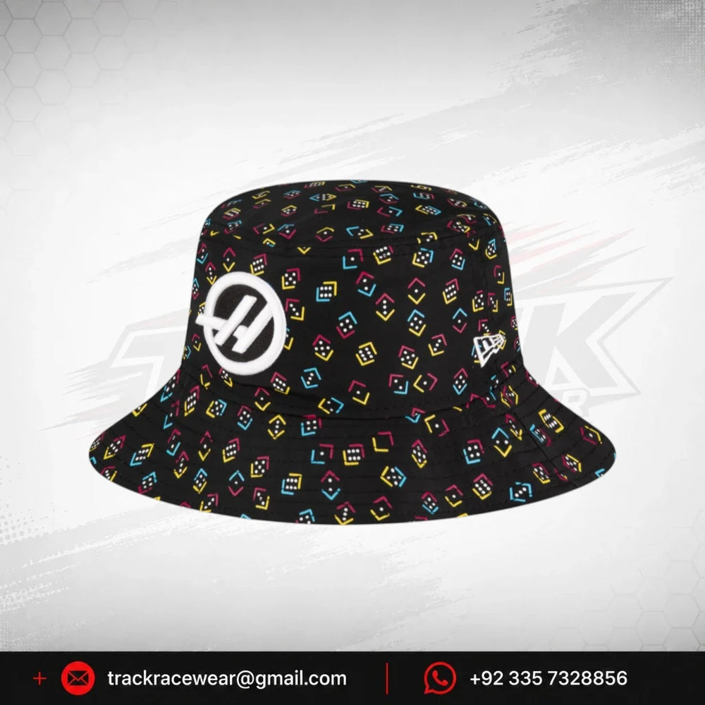 Haas Racing F1 Special Edition Vegas GP New Era Tapered Bucket Hat - Black