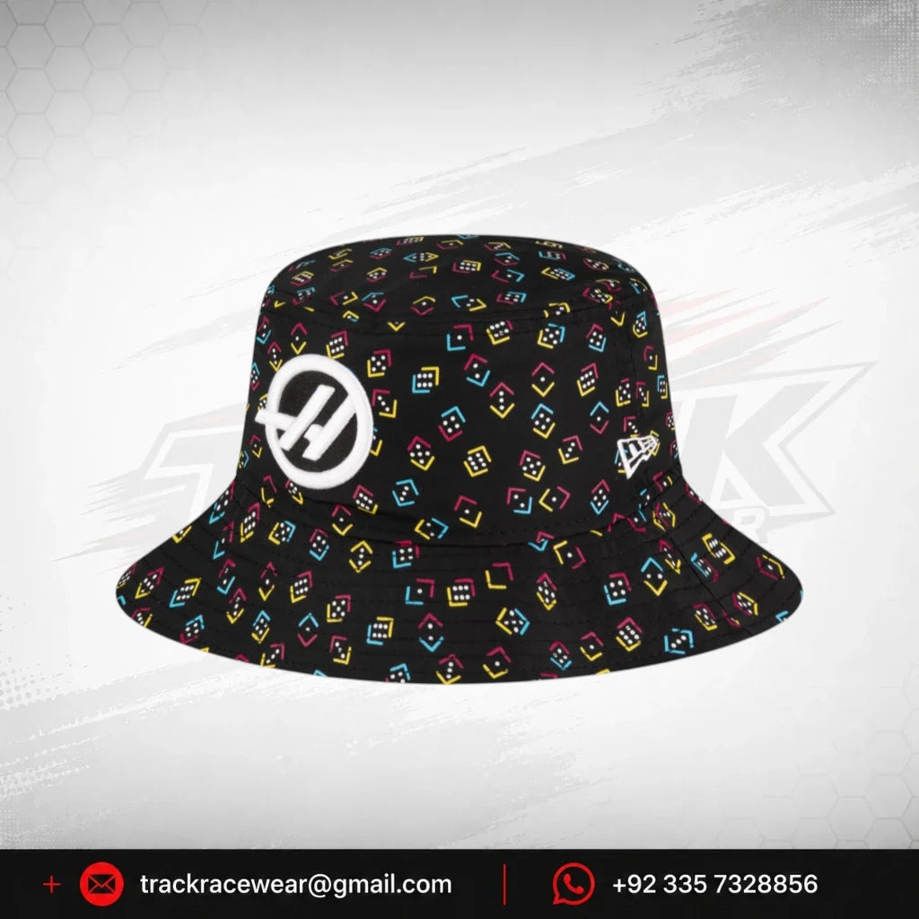 Haas Racing F1 Special Edition Vegas GP New Era Tapered Bucket Hat - Black
