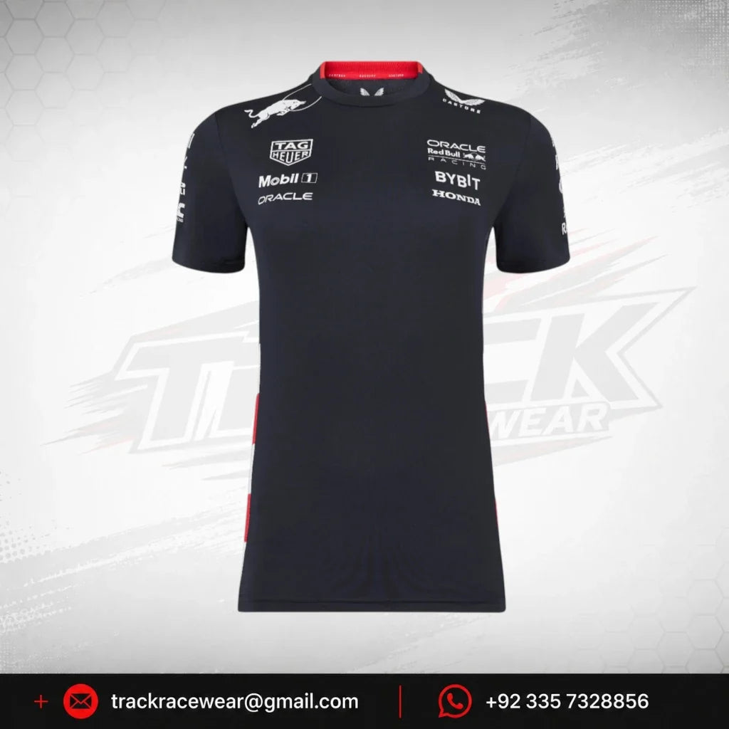 Red Bull Racing F1 Women's Special Edition America Race Team T-Shirt- Navy
