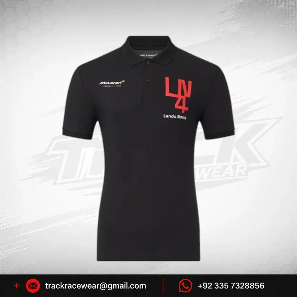 McLaren F1 Lando Norris Silverstone Drivers Polo - Black