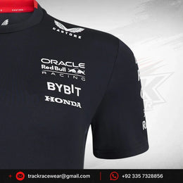 Red Bull Racing F1 Women's Special Edition America Race Team T-Shirt- Navy
