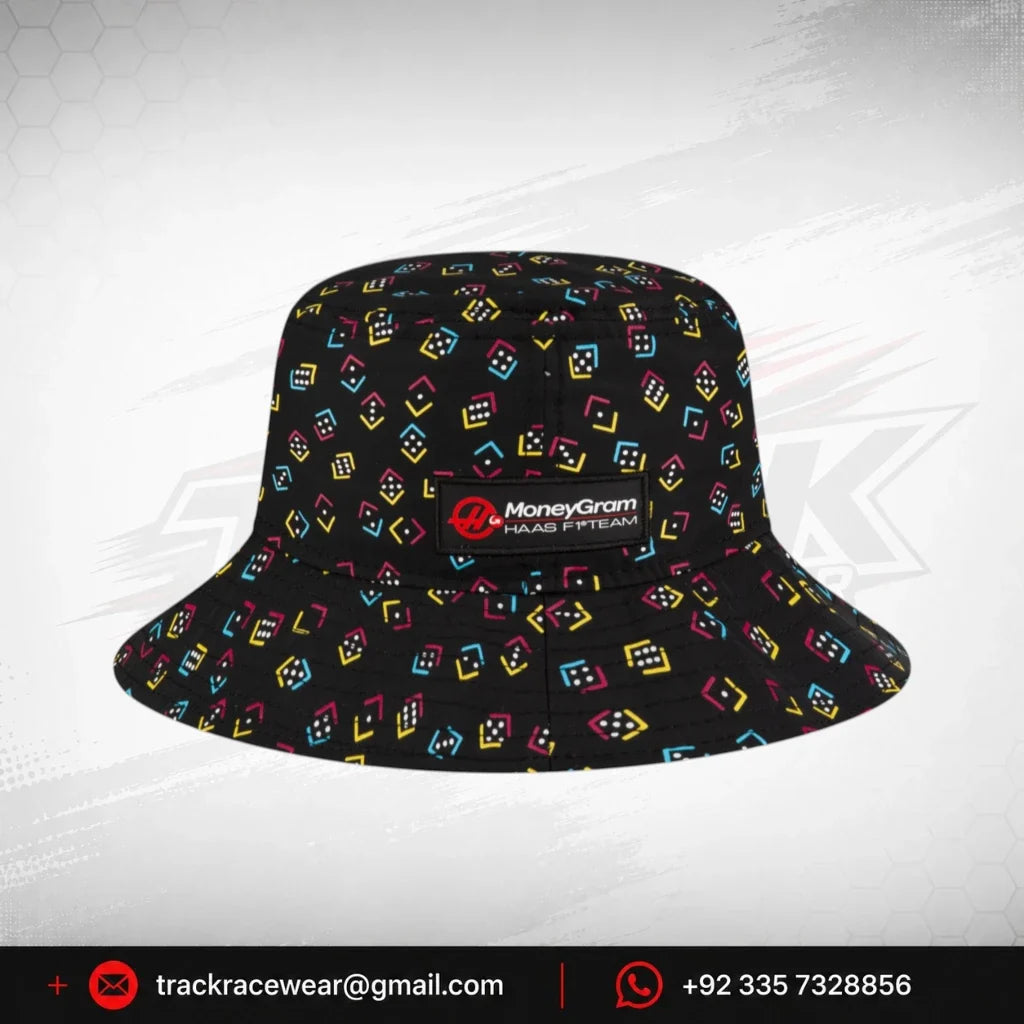 Haas Racing F1 Special Edition Vegas GP New Era Tapered Bucket Hat - Black