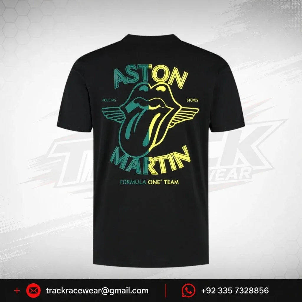 Aston Martin F1 Special Edition Rolling Stones T-Shirt - Black