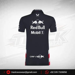 Red Bull Racing F1 Men's Special Edition America Race Team Polo Shirt- Navy