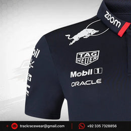 Red Bull Racing F1 Women's Special Edition America Race Team Polo Shirt- Navy