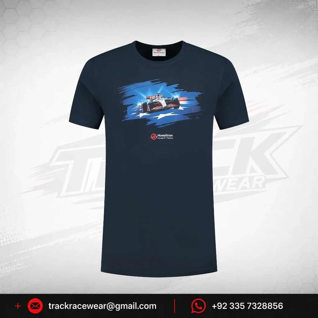 Haas Racing F1 Men's Special Edition USA T-Shirt - Navy