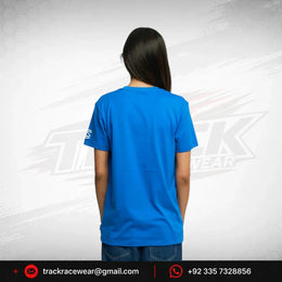 Ayrton Senna F1 Silverstone Circuit Graphic T-Shirt - Blue