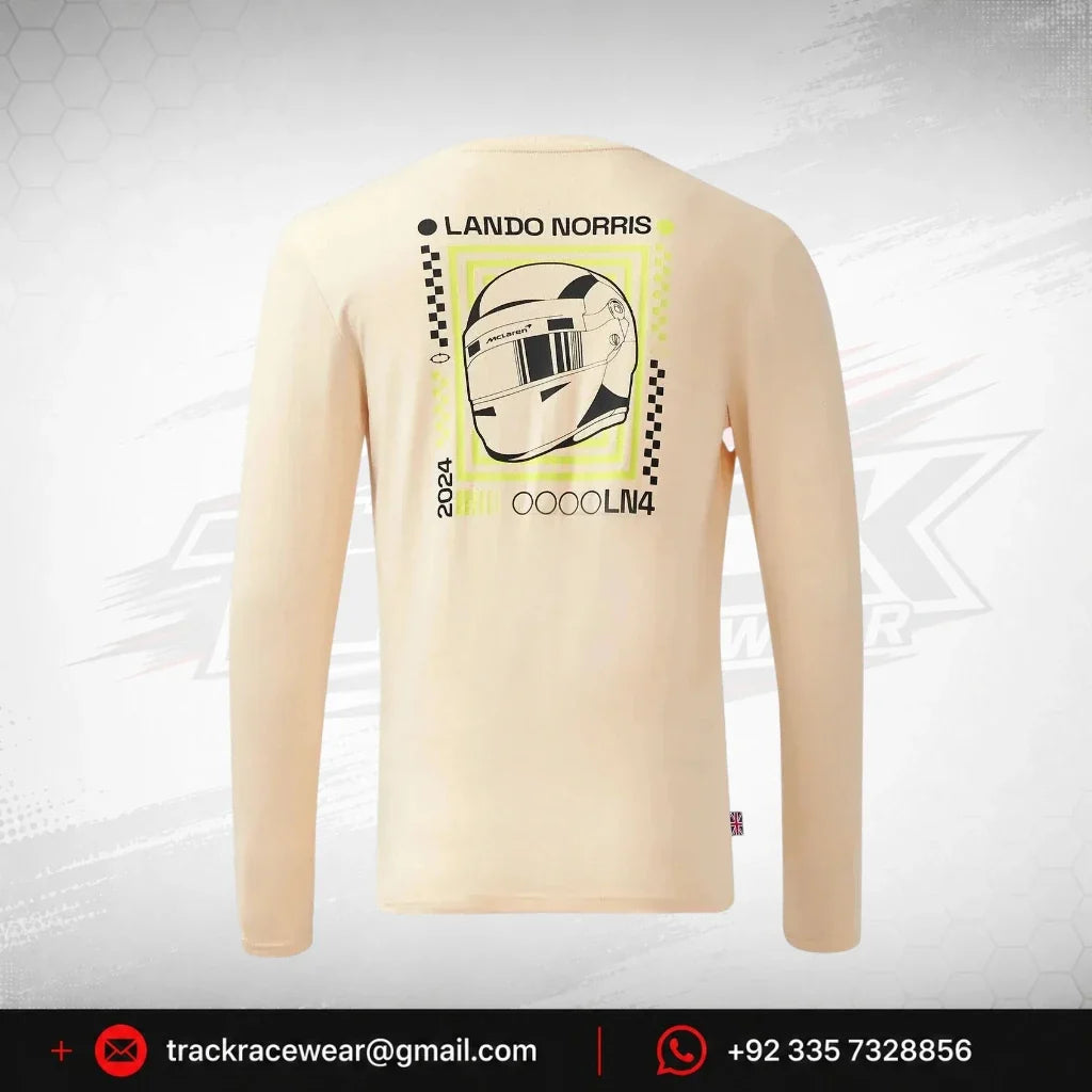 McLaren F1 Lando Norris Special Edition Silverstone GP Longsleeve T-Shirt - Off White