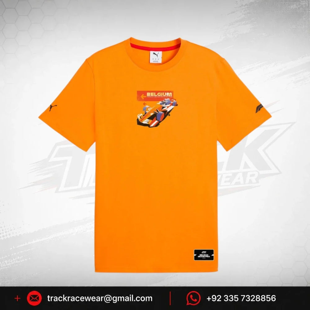 Formula 1 Tech Collection F1 Belgium GP T-Shirt - Orange Glo