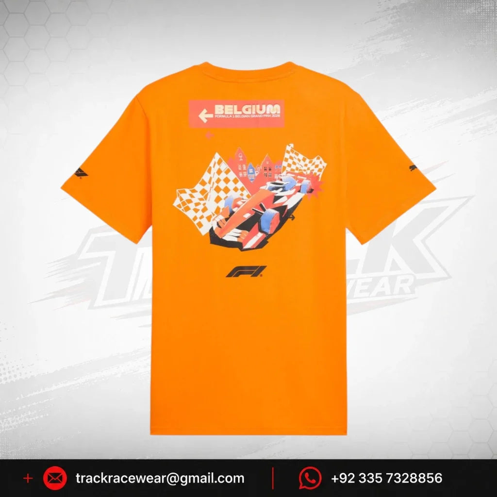 Formula 1 Tech Collection F1 Belgium GP T-Shirt - Orange Glo