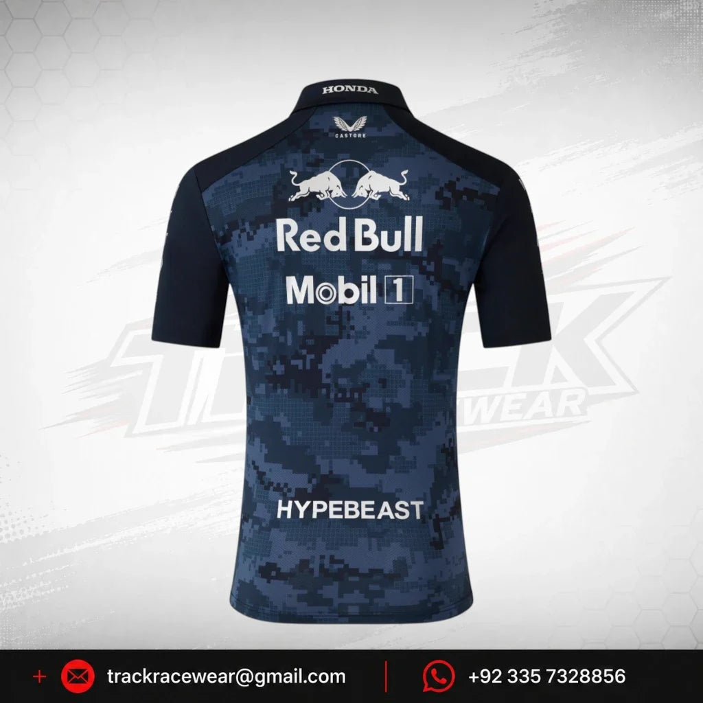 Red Bull Racing F1 x HypeBeast 2025 Special Edition Track Polo Shirt - Navy