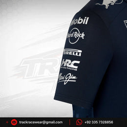 Red Bull Racing F1 x HypeBeast 2025 Special Edition Track Polo Shirt - Navy