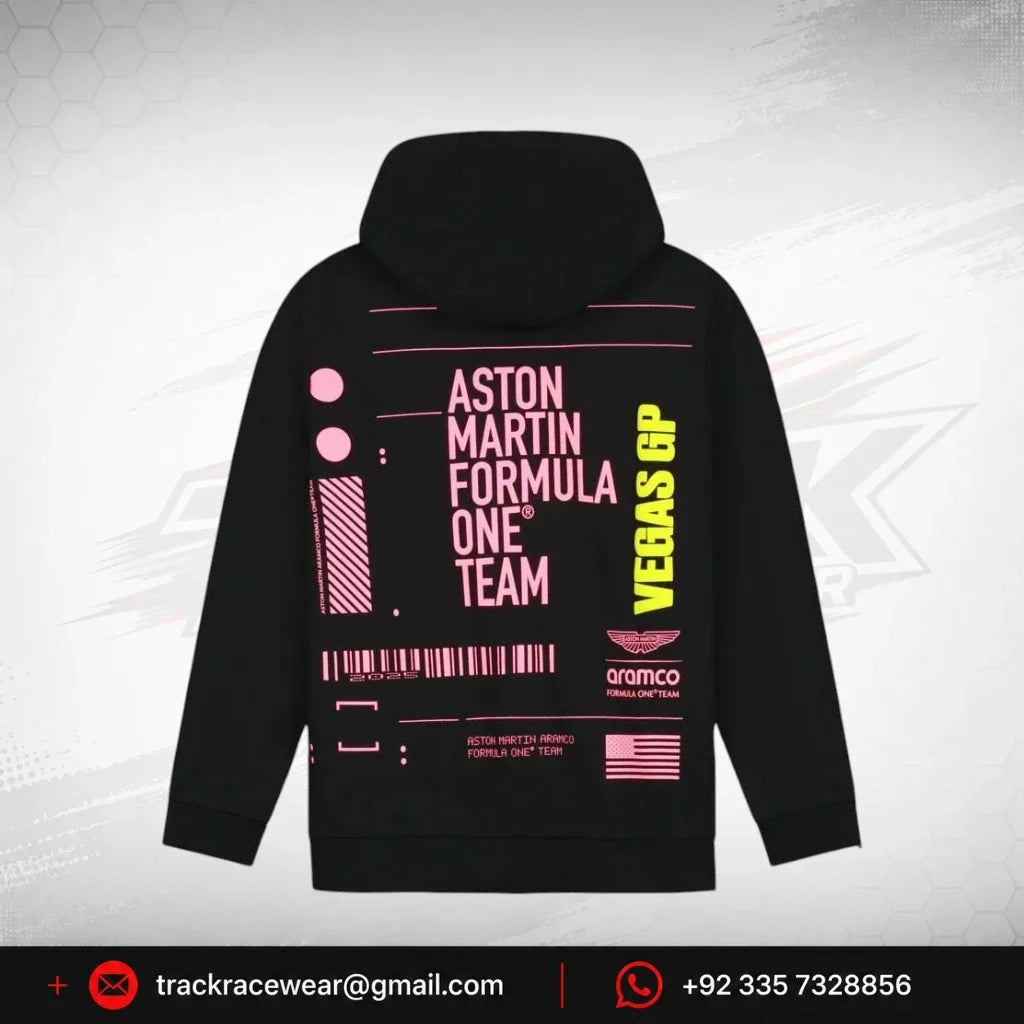 Aston Martin F1 Limited Edition Las Vegas GP Graphic Hoodie - Black