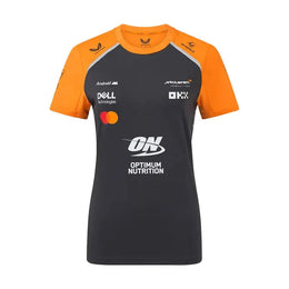 McLaren F1 Women's 2025 Team Set Up T-shirt black and orange