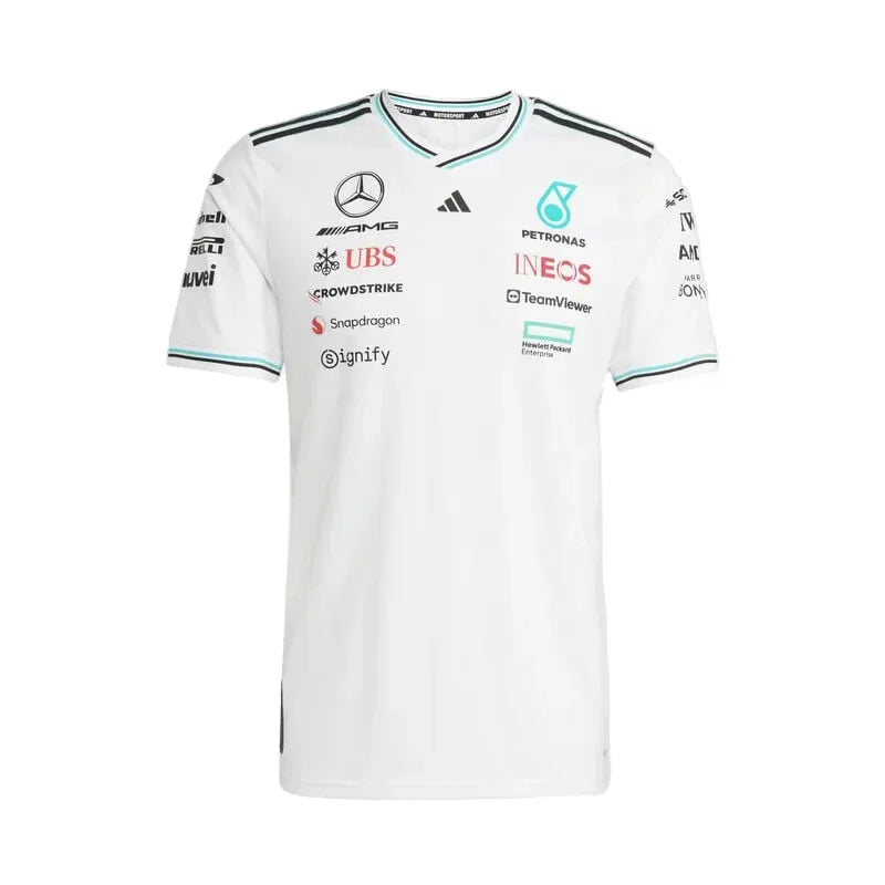 Mercedes-AMG F1 adidas 2025 Authentic Driver T-shirt white