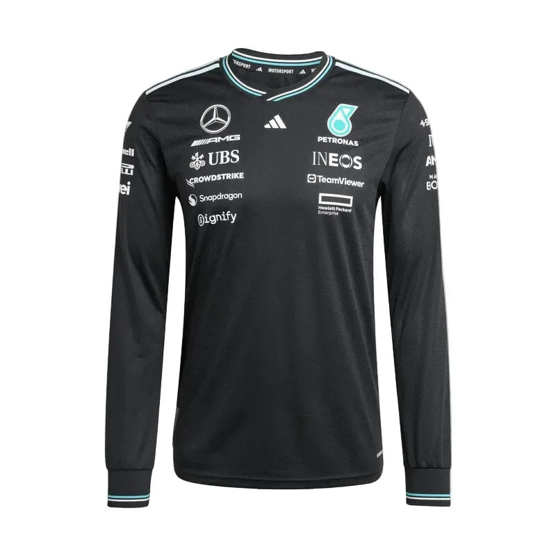 Mercedes-AMG F1 adidas 2025 Authentic Long Sleeve Driver T-shirt black