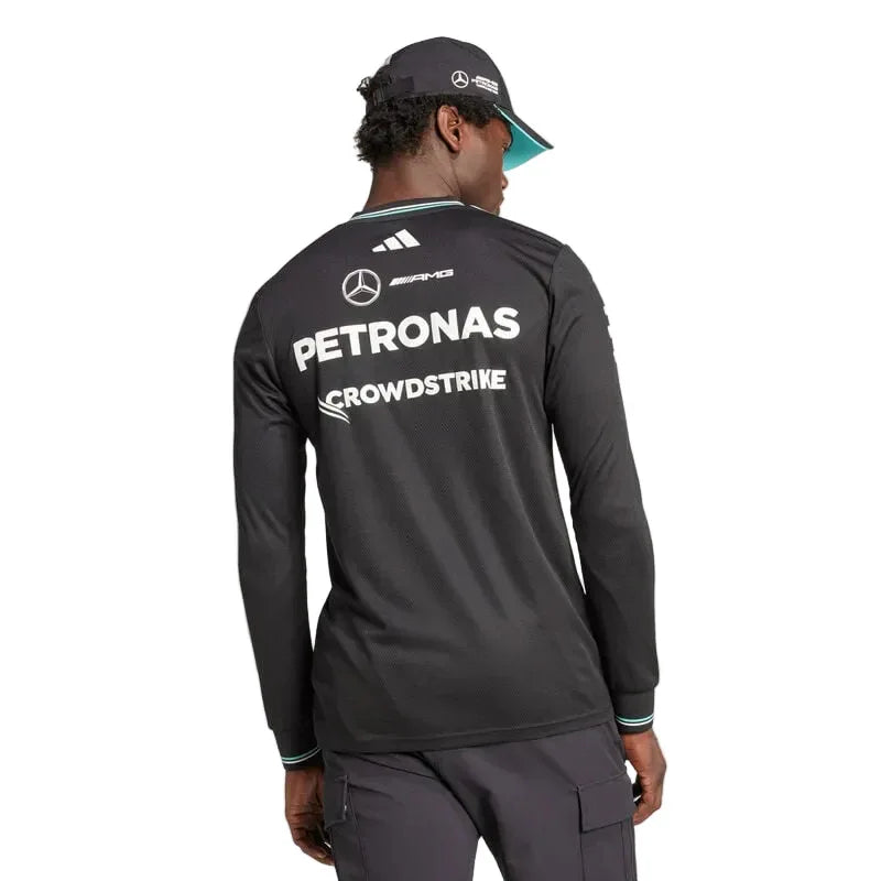 Mercedes-AMG F1 adidas 2025 Authentic Long Sleeve Driver T-shirt black