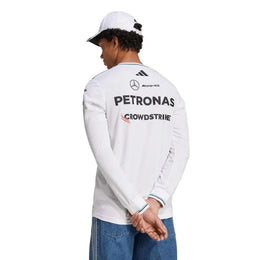 Mercedes-AMG F1 adidas 2025 Authentic Long Sleeve Driver T-shirt white
