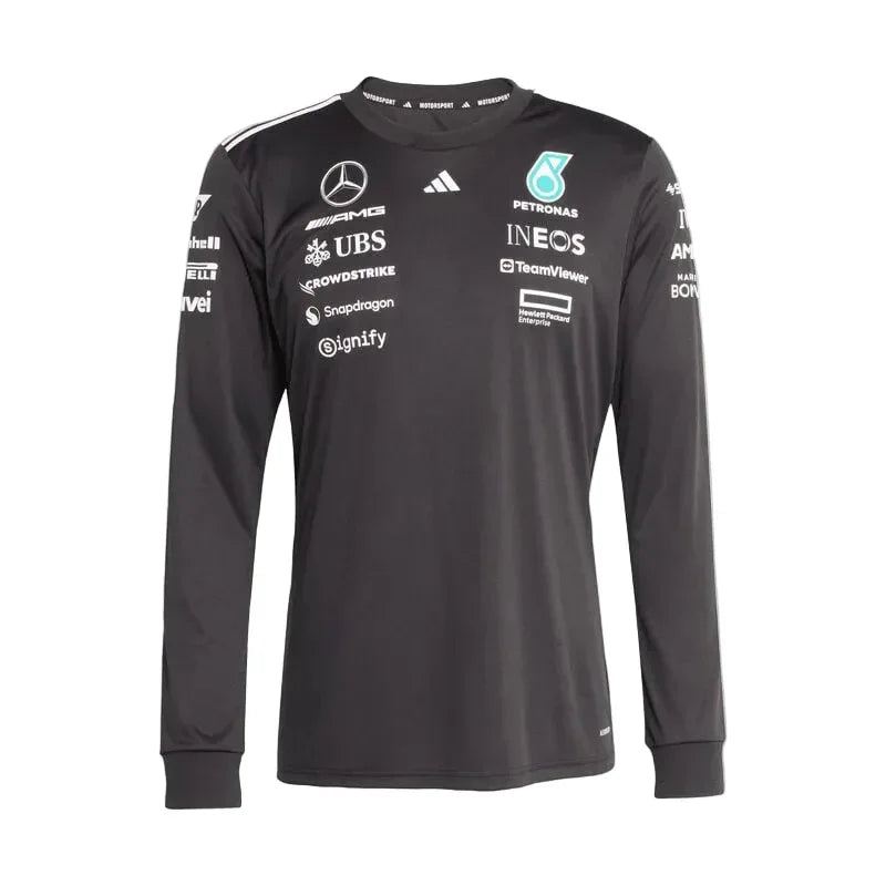 Mercedes-AMG F1 adidas 2025 Long Sleeve Driver T-shirt black